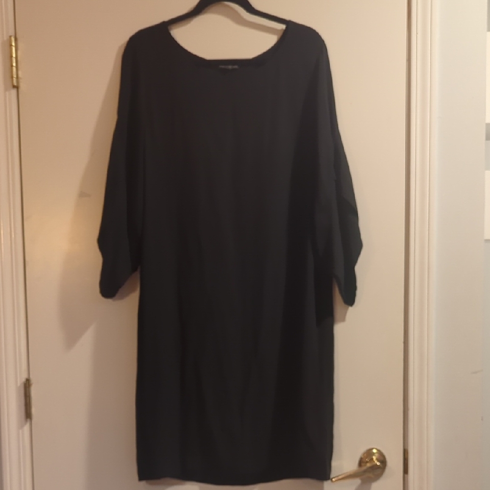 Eileen Fisher Elegant Black Long Sleeve Dress